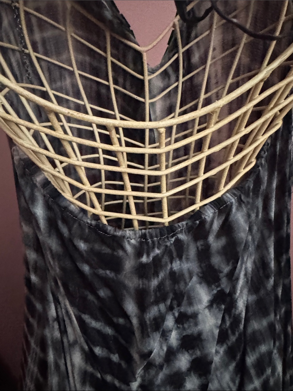 Sugar Lips Black White Tie-Dye Halter Dress - Size M - Picture 5 of 8